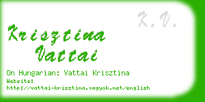 krisztina vattai business card